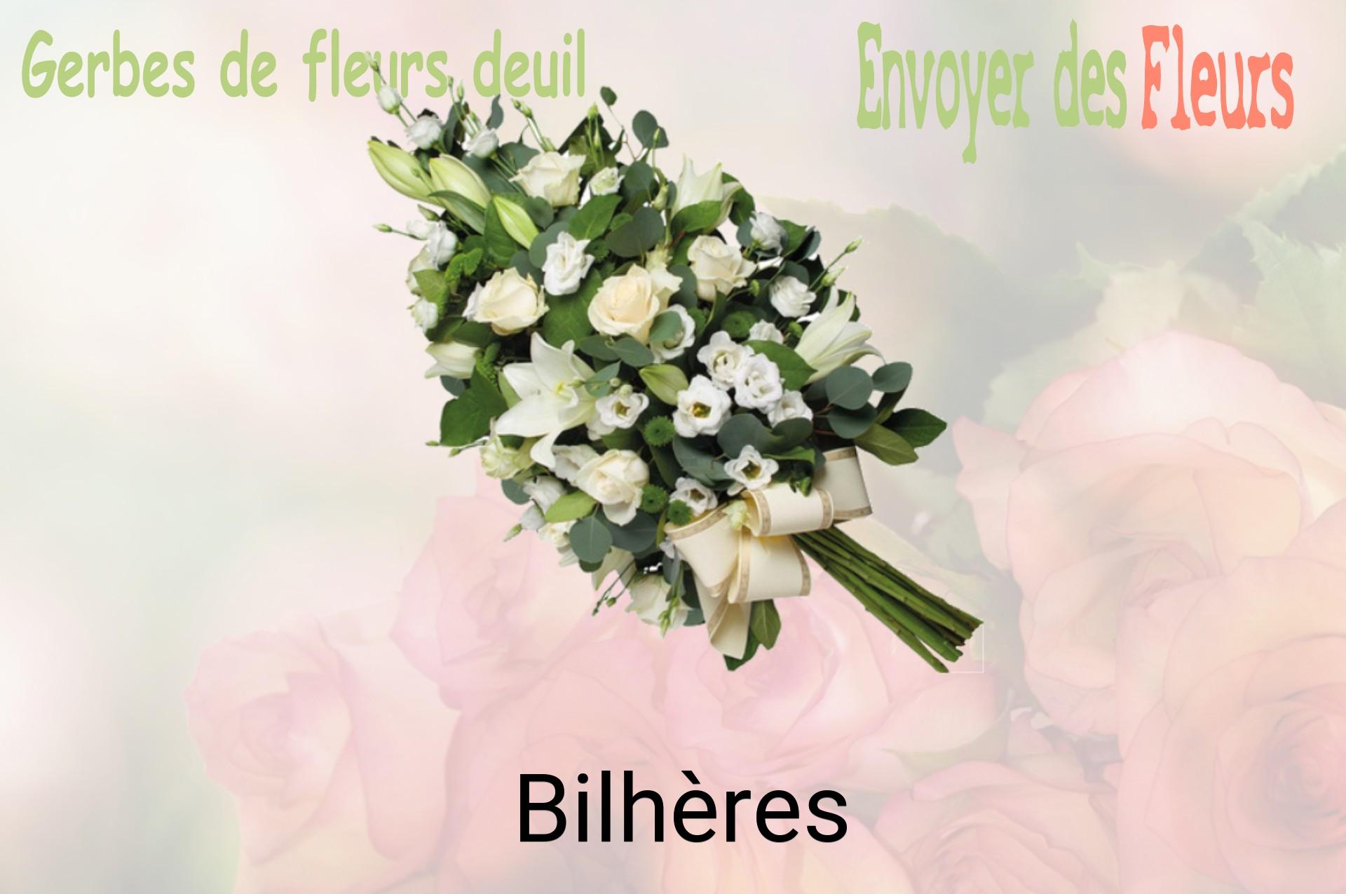 Gerbe de fleurs de deuil livrée à Bilhères